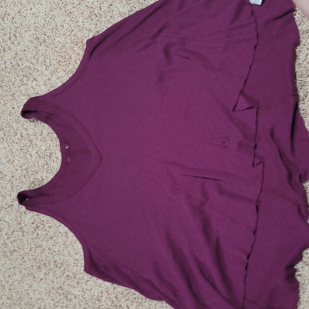 Stretchy magenta tank top loose fitting size 2x